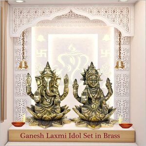 laxmi idol set brass 11