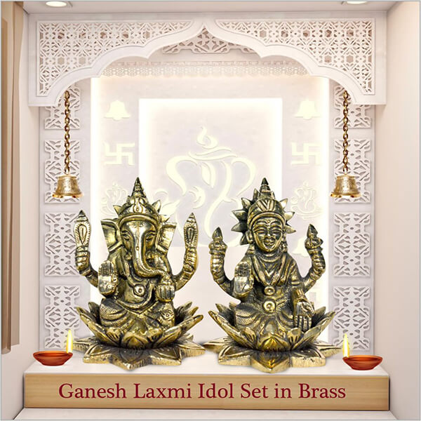 laxmi Idol Set Brass 06