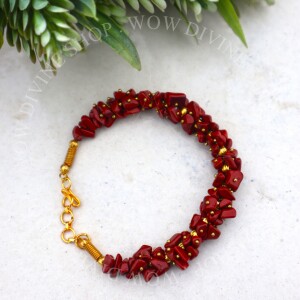 Red Jasper Chip Stone Bracelet