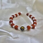 Rudraksha Bracelet With Silver Capping & Om Bead