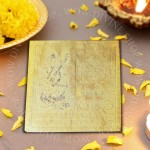 Saraswati Yantra - Panchdhatu with 22 Carat Gold Polish