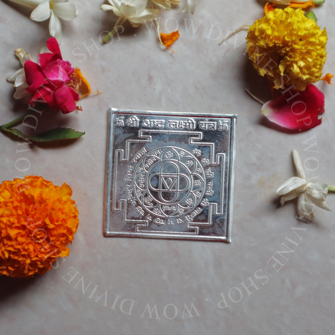 Shree Ashta Lakshmi Yantra - Pure Silver