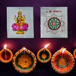 Shree Lakshmi Yantra - 999 Pure Silver Laminated