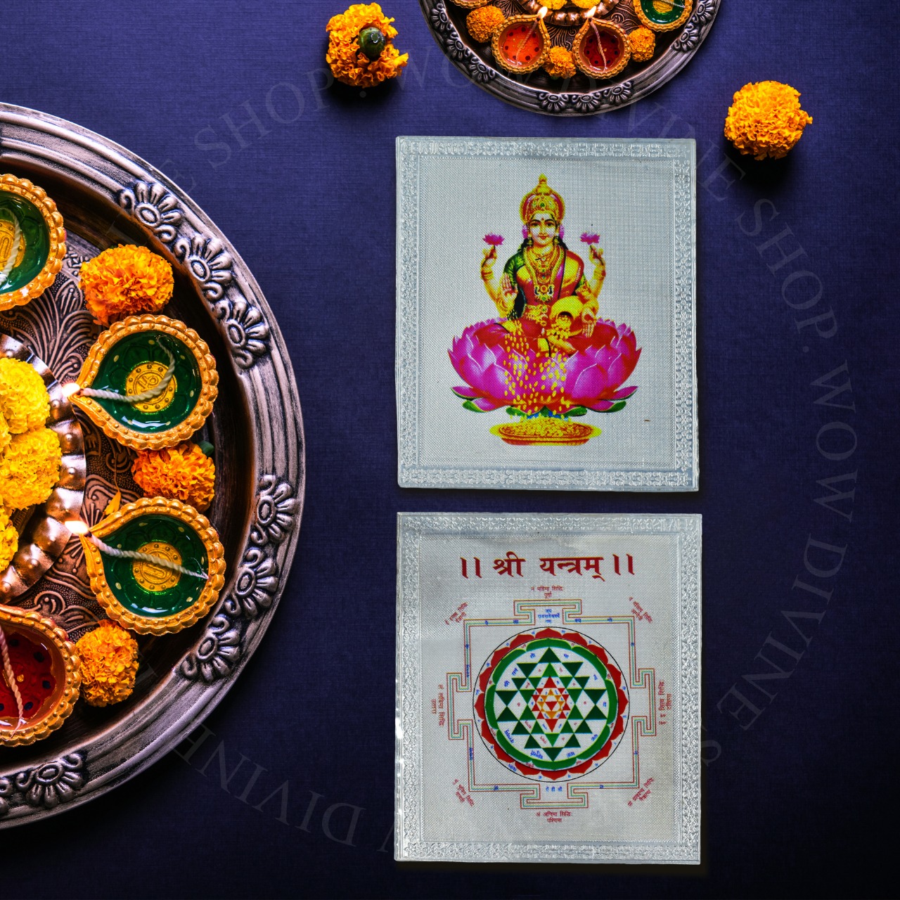 Shree Lakshmi Yantra - 999 Pure Silver Laminated