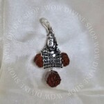Silver Rudraksha Pendant With Shiva