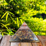 Tiger Eye Crystal with Copper Layer Pyramid